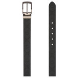 Detail product shot of the Oroton Ethan Signature Reversible Belt in Black Signature and PVC-coated canvas material for Men .