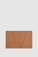 Internal product shot of the Oroton Eve Passport Cover in Tan and Pebble leather for Women .