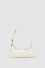 Front product shot of the Oroton Cinder Mini Baguette in Antique Cream and Crackle leather exterior for Women .