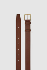 Front product shot of the Oroton Florence 35MM Belt in Barn Red and Premium crackle leather for Women .