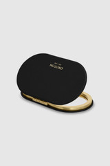 Front product shot of the Oroton Clara Smooth Mirror in Black and Premium smooth leather for Women .