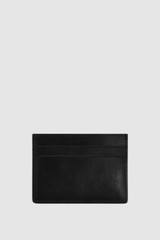 Back product shot of the Oroton Marcus Veg Credit Card Sleeve in Black and Vegetable-tanned leather material for Men .
