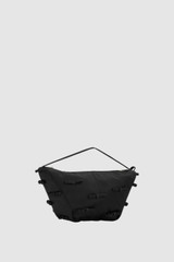 Back product shot of the Oroton Miette Mini Bag in Black and Polyester satin material for Women .