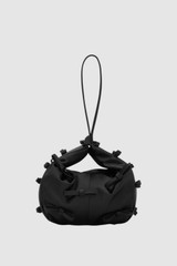 Front product shot of the Oroton Miette Mini Bag in Black and Polyester satin material for Women .