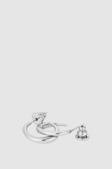 Detail product shot of the  Nicole Small Stud Hoop in Silver and Stainless Steel for Women .