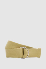 Front product shot of the Oroton Quinn Webbing Belt in Wheat and 100% cotton material for Women .