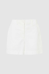 Front product shot of the Oroton Alfie Carpenter Short in Antique White and Crafted from cotton twill  for Women .