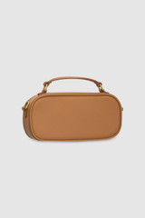 Internal product shot of the Oroton Margot Camera Bag in Dark Camel and Smooth leather for Women