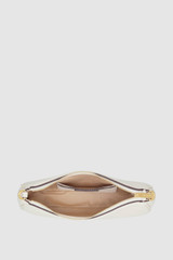 Internal product shot of the Oroton Eve Mini Baguette in Cream and Pebble leather material for Women .