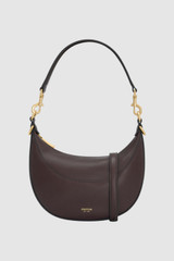 Front product shot of the Oroton Florence Small Shoulder Bag in Mahogany and Premium smooth leather for Women .