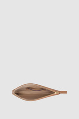 Internal product shot of the Oroton Eve Medium Pouch in Tan and Premium pebble leather for Women .