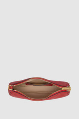 Internal product shot of the Oroton Eve Mini Baguette in Dark Ruby and Pebble leather material for Women .
