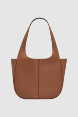 Front product shot of the Oroton Emilia Tote in Brandy and Premium pebble leather for Women .
