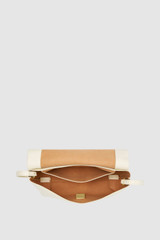 Internal product shot of the Oroton Etta Medium Clutch in Antique Cream and Premium smooth leather for Women .