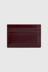 Back product shot of the Oroton Margot Card Sleeve in Currant and Premium pebble leather for Women .