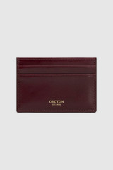 Front product shot of the Oroton Margot Card Sleeve in Currant and Premium pebble leather for Women .