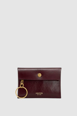 Front product shot of the Oroton Margot Keyring Pouch in Currant and Premium smooth leather for Women .