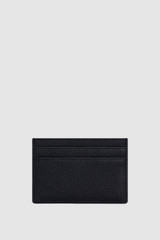 Back product shot of the Oroton Margot Card Sleeve in Black and Premium pebble leather for Women .