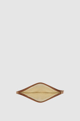 Internal product shot of the Oroton Margot Card Sleeve in Whiskey and Premium pebble leather for Women .