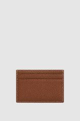 Back product shot of the Oroton Margot Card Sleeve in Whiskey and Premium pebble leather for Women .