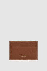Front product shot of the Oroton Margot Card Sleeve in Whiskey and Premium pebble leather for Women .