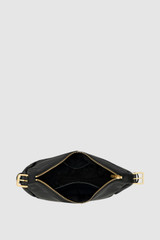 Internal product shot of the Oroton Dorit Small Hobo Bag in Black and Premium pebble leather for Women .