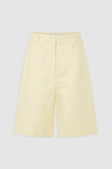 Front product shot of the Oroton Culotte in Lemon Zest and 100% linen for Women .