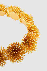 Detail product shot of the Oroton Urchin Necklace in Worn Gold and Premium brass material for Women .