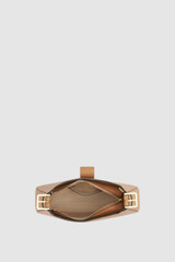 Internal product shot of the Oroton Yvonne Baguette in Tan and Premium pebble leather for Women .