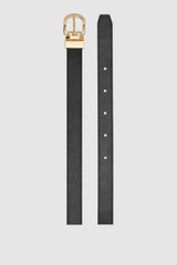 Internal product shot of the Oroton Inez Reversible Belt in Navy/Fawn and Premium smooth leather for Women .