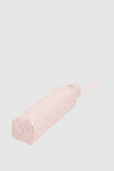Front product shot of the Oroton Parker Small Umbrella in Blush / Cream and 100% polyester fabric for Women .