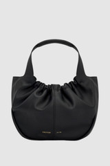 Front product shot of the Oroton Emilia Soft Mini Tote in Black and Smooth leather exterior for Women . IP:1