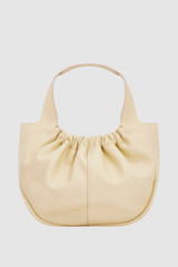 Front product shot of the Oroton Emilia Soft Mini Tote in French Vanilla and Smooth leather exterior for Women .