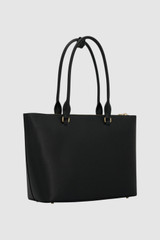 Back product shot of the Oroton IRIS MEDIUM TOTE in Black and Premium pebble leather for Women .