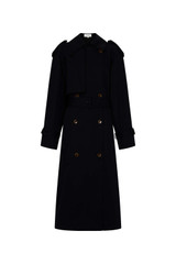 Front product shot of the Oroton Essential Trench in WASHED BLACK and 65% polyester, 35% cotton blend for Women . IP:1