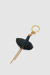 Front product shot of the Oroton Posey Keycharm in ANISEED/BISCOTTI and Premium crackle leather for Women .
