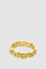 Front product shot of the Oroton James Bracelet in Worn Gold and Premium brass material for Women .