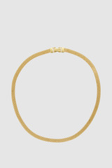 Front product shot of the Oroton Mathilde Necklace in Worn Gold and Premium brass material for Women .