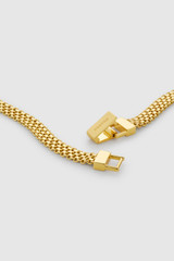 Detail product shot of the Oroton Mathilde Necklace in Worn Gold and Premium brass material for Women .