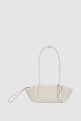 Front product shot of the Oroton Breeze Baguette in Clotted Cream and Premium smooth leather for Women .