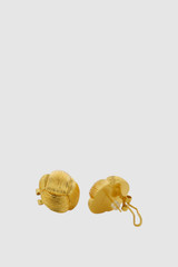 Detail product shot of the Oroton Naia Large Stud in Worn Gold and Brass material for Women .