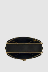 Internal product shot of the Oroton Dylan Camera Crossbody in Black and Premium pebble leather for Women .