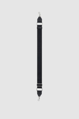 Front product shot of the Oroton Heather Long Silver Webbing Strap in Black/Black and 100% polyester material for Women .