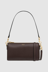 Front product shot of the Oroton Harvey Baguette Crossbody in Chestnut and Premium smooth leather for Women .