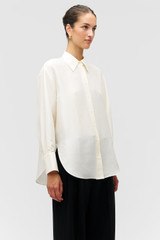 LS SILK SHIRT Cream