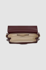 Internal product shot of the Oroton Carter Baguette in CURRANT and Premium saffiano leather for Women .