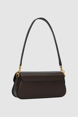 Back product shot of the Oroton Carter Baguette in Dark Chocolate and Premium saffiano leather for Women .