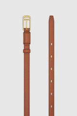 Back product shot of the Oroton Cali 19MM Belt in Amber and Premium smooth leather for Women .