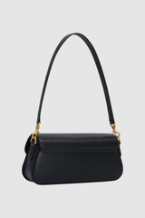 Back product shot of the Oroton Carter Baguette in Black and Premium saffiano leather for Women .