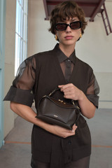 SLEEVELESS LONG LINE CARDI Chocolate